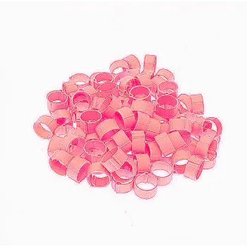 Znaczniki, obrączki dla kur 10 szt. 16mm  Czerwone